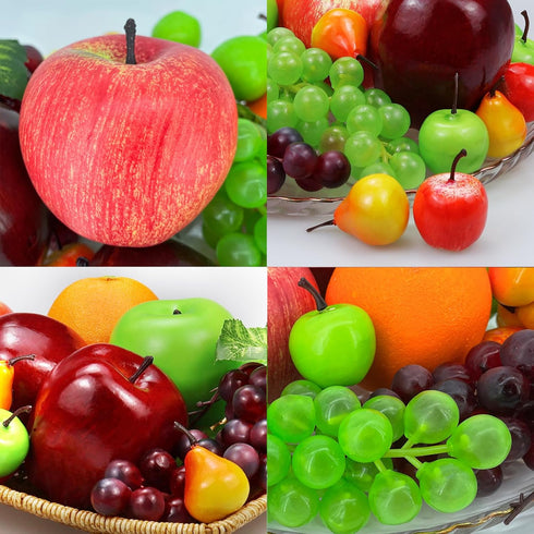 22 Set Fake Fruits, Pcs Artificial Fruits for Decoration, Simulation Fruit Assorted Display Fruits for Dining Table