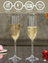 MICHLEY Tritan Champagne Flutes Glassware, Set of 4 Unbreakable Plastic Wine Glasses, 6 oz, Crystal Clear