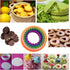 NELPLA Two Side Round Cookie Cutters - Biscuit Cutters and Fondant Cake Cutters, Set of 6 PCS, Assorted Color