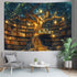 80"X60" GOAOK Fantasy Library Tapestry For Classroom, Mysterious Tree Magic Bookshelf Aesthetic Tapestries, Witchy