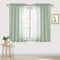 DWCN Bean Green Sheer Curtains, Semi Transparent Voile Rod Pocket Curtains for Bedroom and Living Room, 52 x 45 inches,