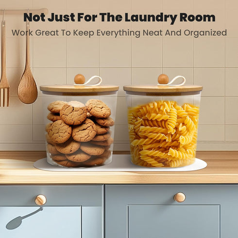 2 Pack Laundry Pods Container,Laundry Room Organization and Storage Jars,Laundry Detergent Container