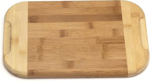 Lipper International Bamboo Wood Two-Tone Kitchen Cutting and Serving Board, Large, 15-3/4" x 11-3/4"