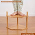 2Pcs 2-Tier Counter Expandable Bamboo Corner Shelf - Dish/Plate Organizer for Cabinet, Kitchen Shelf & Small Kitchen