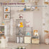 6-Cube Closet C&AHOME Cube Storage Organizer with Doors, Shelves, DIY Plastic Modular Bookshelf, Clothes Storage