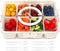 Snackle Box Charcuterie Container - Divided Serving Tray with Lid and Handle, 8 Compartment Portable Snack Box