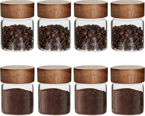 Foyofly (4oz(118ml)*8 pack) Glass Spice Jars Seasoning Containers Small Glass Jars with Lids Airtight Food Storage