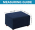 Flamingo P Spandex Elastic Rectangle Footstool Sofa Cover Stretch Storage Ottoman Slipcover for Living Room Soft