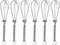 Anaeat 6 Pack Small Wire Whisks - Portable Stainless Steel Tiny Whisk & Egg Beater for Cooking, Blending