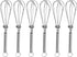 Anaeat 6 Pack Small Wire Whisks - Portable Stainless Steel Tiny Whisk & Egg Beater for Cooking, Blending