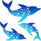 Yaomiao 3 Pieces Metal Dolphin Wall Decor, Beach Coastal Hanging Decorations for Pool Fence