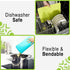 Simply Genius Color Coded Plastic Cutting Boards Set, Flexible Chopping Mats for Meat & Vegetables, Dishwasher Safe,