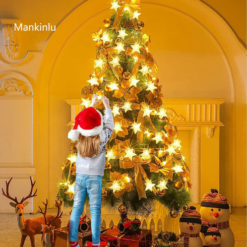 50 25 8 Star String Lights LED ft Waterproof Christmas Fairy Lights Modes Star Twinkle Fairy Lights Battery Operated