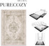 Runner Rug 2x5 Vintage Hallway Area Rug, Taupe Medallion Washable Indoor Bedroom Carpet