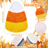 Corn Candy Shaped Bathroom Rug Non Slip Yellow White Halloween Bath Mat Washable Decorative Carpet for Autumn