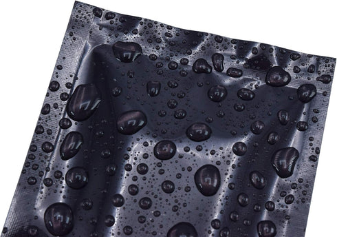 QQ Studio 100 PCS Metallic Mylar Foil Sealable Bags (7x10cm (2.7x3.9"), 100x Black)
