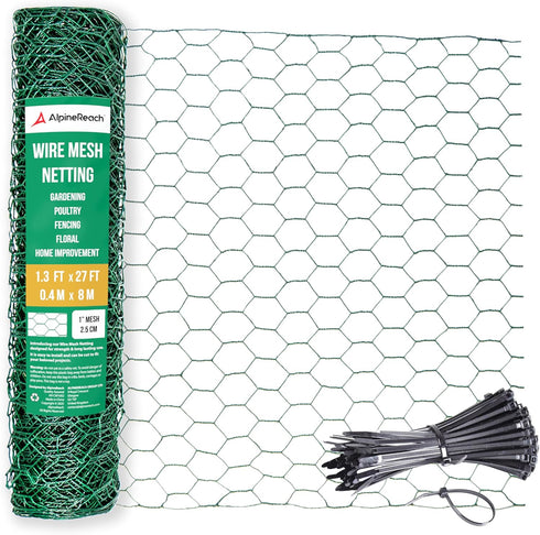 AlpineReach Chicken Wire 1.3ft x 60ft Fencing for Poultry, Crafts, Floral Arrangements,