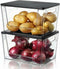Pantry Organizers Storage, Under Sink Organizer Trash Bag Holder with Bamboo Lids