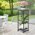 2 LUBORN Plant Stand Indoor Outdoor, Wrought Iron Plant Stands Tier Heavy Duty Metal Pedestal Stand Decorative Flower