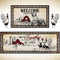 Bencailor 2 Pcs Farmhouse Kitchen Rugs, Non-Slip Washable Rooster Welcome Mats for Indoor Outdoor