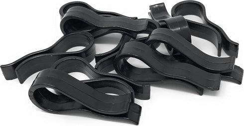 Strut Clip - Grid Towels Scarf Hanger Pant Plastic Jet Clips Garment Shirt Coat Sweater Trousers Pack (100 Black)
