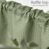 Waffle-Weave Textured Valance for Kitchen - Waterproof Window Curtains (60-inch x 18-inch, Sage, One Panel)