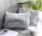 Uhomy 2 Packs Fluffy Accent Pillow Covers, 20"x12", Soft Gray Ombre Faux Fur for Home Decor, 50x30cm