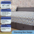 40 60 (101.6 152.4 cm) Kids Throw Blanket Soft Cotton Toddler Blanket with Blue & Gray Stars Pattern, Breathable