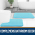 OLANLY Bathroom Rugs 30x20: Extra Soft Absorbent Chenille Bath Mats, Non-Slip, Quick Dry, Machine Washable Sky Blue