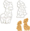 Set of 2 Christmas Animals Cookie Cutters, Alpaca and Baby Penguin Designs, 2 Pieces - Bakerlogy