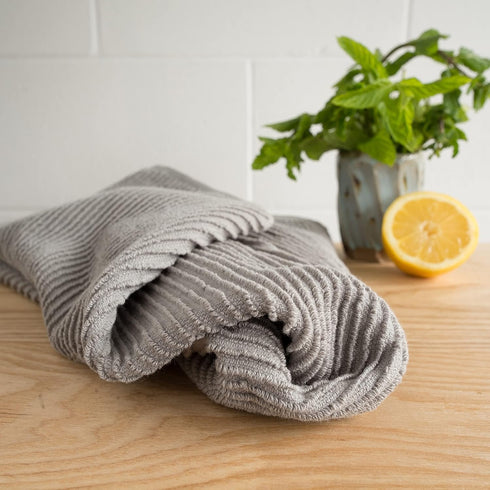 Set 6, Now Designs Ripple Kitchen Towel, of London Grey