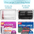 2 Pack 13/30/33 Vtopmart Trash Bag Holder, Stackable Garbage Bag Dispenser for Gallon Bags, Clear Organizer Bins