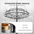 4-Tier 47-121 Inch HAMITOR Shower Caddy Tension Pole: Rustproof Bathroom Corner Shelf Organizer for Renters - No Drill
