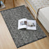 LEEVAN 2'x3' Black Washable Bathroom Rug, Modern Reversible Cotton Entryway Mat for Kitchen and Laundry Room