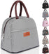BALORAY Insulated Lunch Bag for Women Men, Reusable Lunch Tote for Work, Picnic, Travel, Black White Stripes