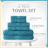 6-Piece 100% Set 100% 2 2 2 Martex Luxury Cotton Towel | Quick Dry | Super Absorbent | Super Soft Ringspun Cotton