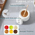 HAOTOP Ceramic Honey Pot with Lid and Dipper, 12oz Porcelain Honey Jar, Easy to Clean, Dishwasher Safe (White)