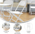 Kids' Folding Chair in White Plastic - Flash Furniture