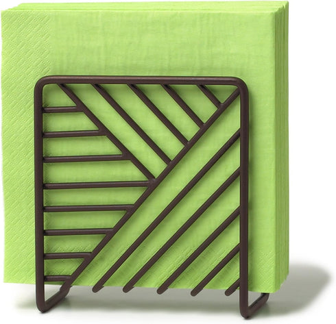 Spectrum Diversified Wright Napkin Holder - Geometric Vertical Napkin Dispenser for Kitchen