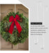 Hotop 15 Inch Wreath Hangers for Front Door - Steel Over The Door Hooks for Christmas and Halloween Decoration (White,