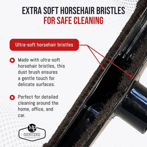 32mm (10 Inch) MP Maresh Products Genuine Deluxe Brush Attachment - Horse Hair Brush, Wet Dry Vacuum Cleaner, Central