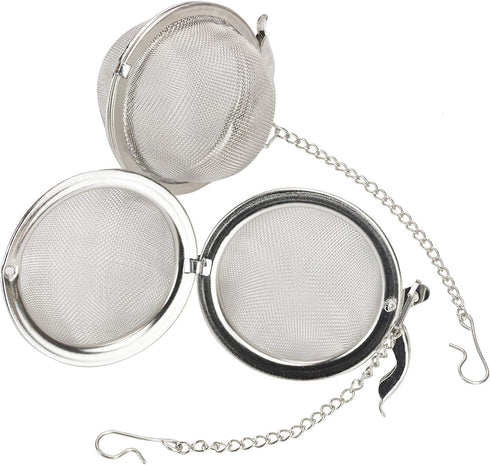 Premium Stainless Steel Tea Ball Infuser 2 Pack by Avant Grub, Ideal for Loose Leaf Teas
