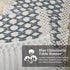 48 Inch, yuboo Blue and White Table Runner Short Boho Woven Coffee Table Runner for Round Table, Coastal Farmhouse