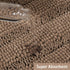 Turquoize Luxury Chenille Bath Rug, Extra Absorbent Non-Slip Microfiber Shower Rug, 17"x 24", Taupe Brown