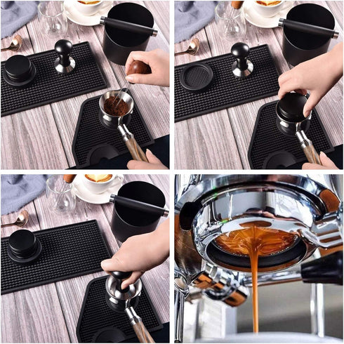 Espresso Coffee Stirrer, SANTOW Wood Handle Needle Type Coffee Distribution Tool, Professional Barista Tamper, Dark
