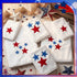 6 4th Set 250th Peryiter Pcs of July Bath Towels Anniversary Stars Embroidered Cotton Bathroom Decors Stars Hand Towels