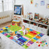 Kids Educational Rug, ABC Alphabet Play Mat, Numbers Shapes Color Seasons Learning Carpet for Playroom Bedroom