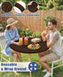 36"-44" Moosfor Round Spandex Tablecloth, Elastic Fitted Waterproof Tablecloths for Tables, Stretch Washable Picnic