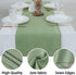 B-COOL Light Green Burlap Table Runner, 2 Packs Rustic Farmhouse Fabric 13x108inch for Party Decor