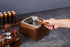 Espresso Knock Box Made of Sturdy Walnut Wood and Easy-Clean Stainless Steel Knockbox for Coffee Grounds